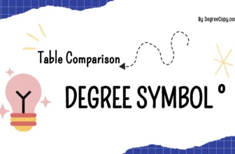 Table Comparison Degree