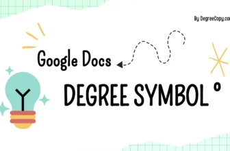 degree symbol google docs