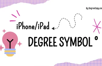 degree symbol iphone ipad