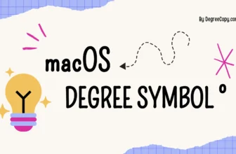 degree symbol macos